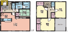 【新築住宅】鳥取市美萩野3丁目（2号棟）＊４LDK